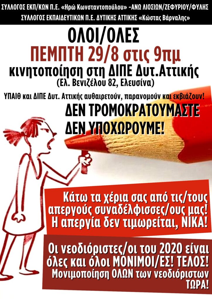 κινητοποίηση ΔΙΠΕ 29 8 E-wall