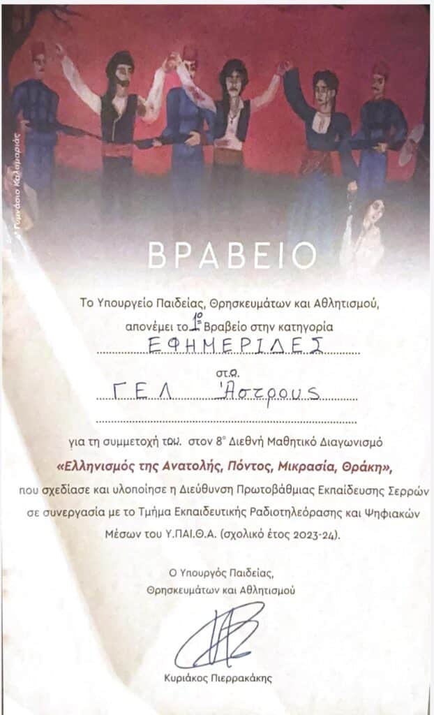 1ο ΒΡΑΒΕΙΟ ΣΕ ΔΙΕΘΝΗ ΜΑΘΗΤΙΚΟ ΔΙΑΓΩΝΙΣΜΟ ΓΙΑ ΤΟ ΓΕΝΙΚΟ ΛΥΚΕΙΟ ΑΣΤΡΟΥΣ 18 465748099 10226306414753810 592854467104293880 n E-wall