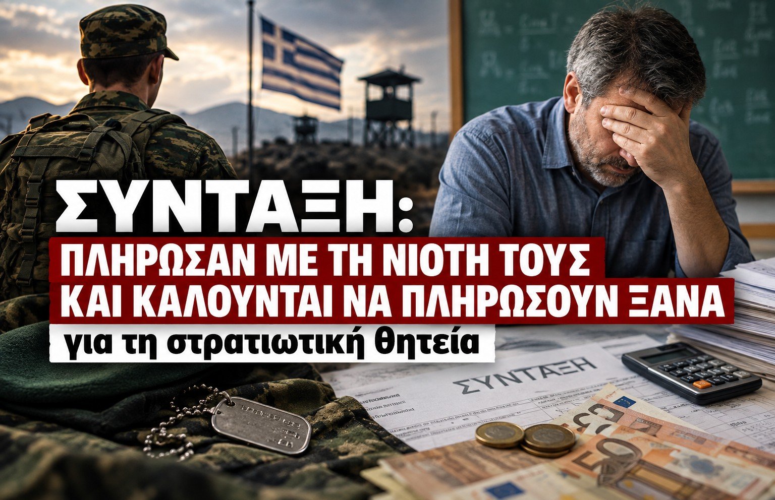 Καθημερινή Ηλεκτρονική Ενημέρωση για την Εκπαίδευση 5 Στρατιωτική θητεία και σύνταξη: Πλήρωσαν με τη νιότη τους και καλούνται να πληρώσουν ξανά