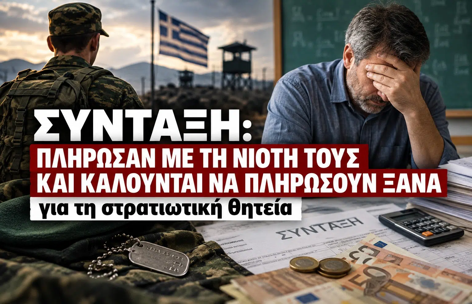 Στρατιωτική θητεία και σύνταξη: Πλήρωσαν με τη νιότη τους και καλούνται να πληρώσουν ξανά